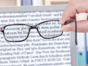 Bildschirmbrille für gesunde Augen